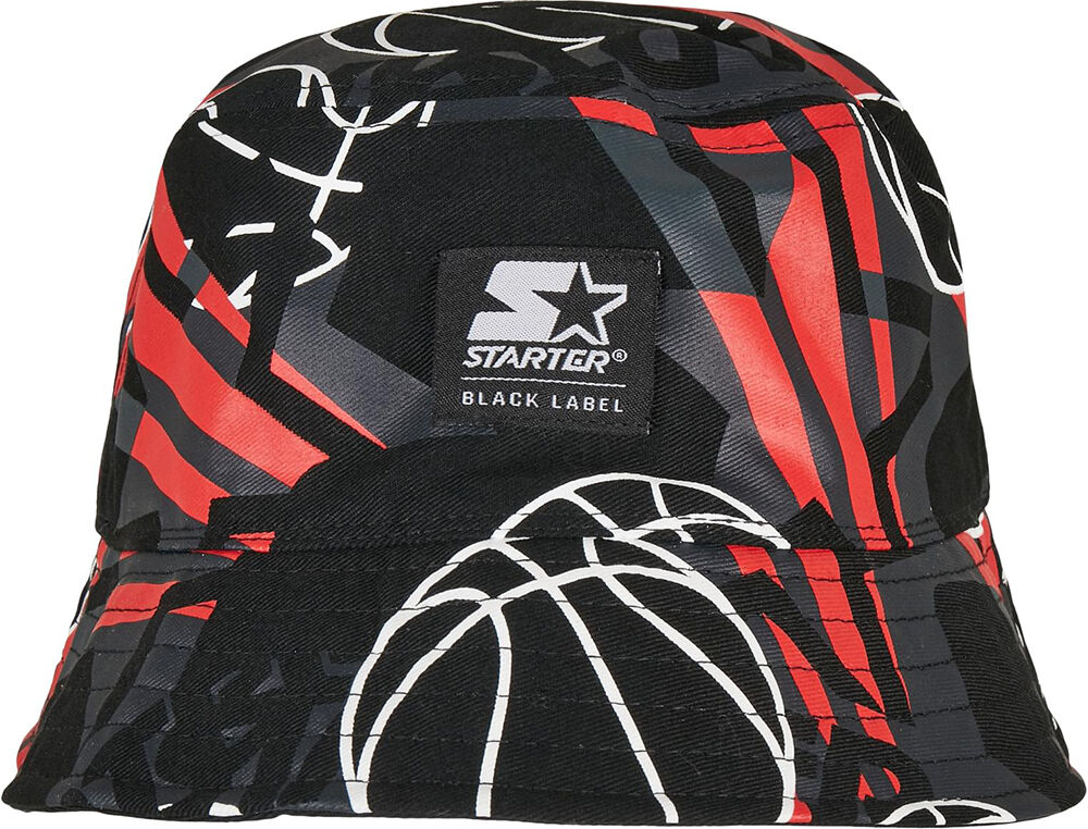 Starter Black Label Reversible Airball Bucket Hat Black One Size unisex