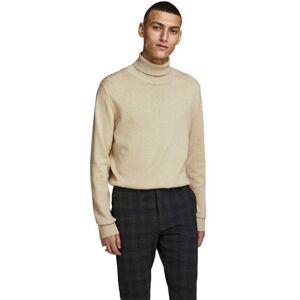 Jack & Jones Emil Knit Roll Neck Detail Melange Sweater Oatmeal S Men