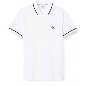 Calvin Klein Jeans Tipping Slim Short Sleeve Polo Bright White XS Men