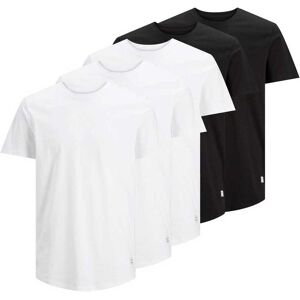 Jack & Jones Noa Crew Short Sleeve T-shirt 5 Units Black / Detail White / Black / Regular Fit 2XL Men