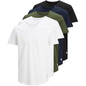 Jack & Jones Noa Short Sleeve T-shirt 5 Units White / Detail White / Black / Navy / Forest M Men