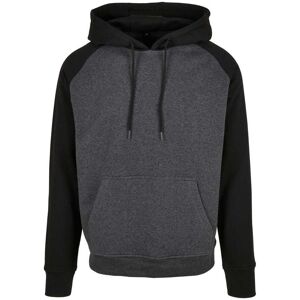 Build Your Brand Basic Raglan Hoodie Charcoal / Black 5XL Men