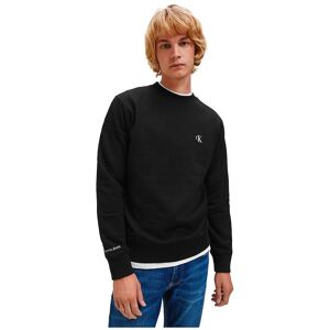 Calvin Klein Jeans Cotton Blend Crew Sweatshirt CK Black 2XS Men