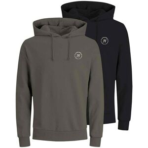 Jack & Jones Axon Hoodie 2 Units Black / Pack Black / Dustyolive M Men