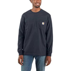 Carhartt K126 Pocket Loose Fit Long Sleeve T-shirt Navy L Men