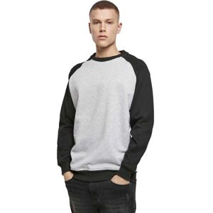 Build Your Brand Raglan Sweater Grey / Black S Men