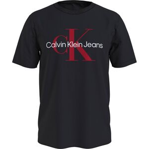 Calvin Klein Jeans Core Monologo Slim Short Sleeve T-shirt Ck Black / Salsa M Men