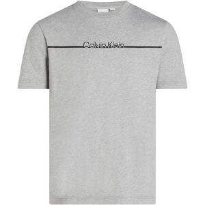 Calvin Klein Split Line Logo Short Sleeve T-shirt Light Grey Heather S Men