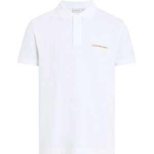 Calvin Klein Jeans Monologo Short Sleeve Polo Bright White L Men