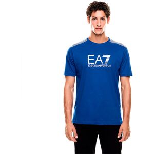 Ea7 Emporio Armani Train 7 Lines Short Sleeve T-shirt Blue L Men