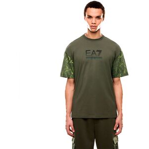 Ea7 Emporio Armani Train Graphic Series Monogram Infill Short Sleeve T-shirt Green M Men