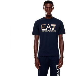 Ea7 Emporio Armani Train Logo Series Big Logo Ss Short Sleeve T-shirt Navy M Men