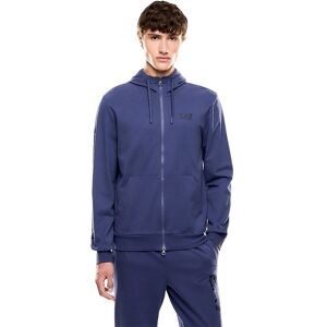 Ea7 Emporio Armani Train Logo Series Extended Logo Coft Cc Full Zip Sweatshirt Blue / UA029 M Men