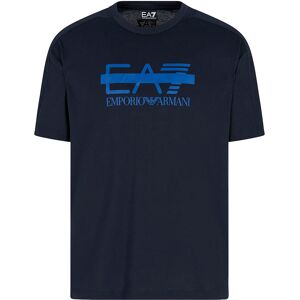 Ea7 Emporio Armani Train Logo Series Logo Barred Short Sleeve T-shirt Navy 3XL Men