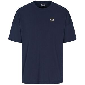 Ea7 Emporio Armani Train Logo Series Spiral Logo Short Sleeve T-shirt Navy M Men