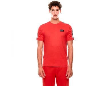 Ea7 Emporio Armani Train Logo Series Tape Co Short Sleeve T-shirt Cherry 3XL Men