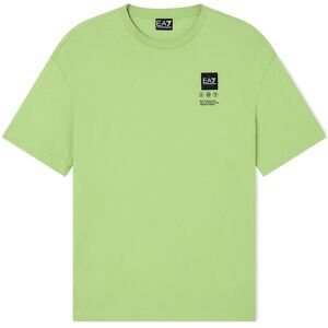 Ea7 Emporio Armani Train Logo Series Writings Short Sleeve T-shirt Green / U7116 L Men
