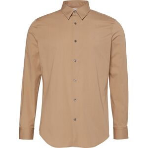 Calvin Klein Solid Stretch Slim Fit Long Sleeve Shirt Stonehenge S Men