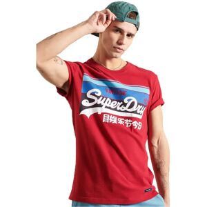 Superdry Vintage Logo Cali Stripe 220 Short Sleeve T-shirt Chilli Pepper S Men Superdry Vintage Logo Cali Stripe 220 Short Sleeve T-shirt Chilli Pepper S Men
