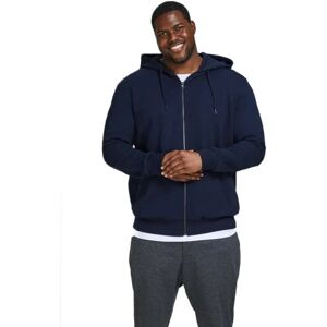 Jack & Jones Basic Full Zip Sweatshirt Navy Blazer 6XL Men Jack & Jones Basic Full Zip Sweatshirt Navy Blazer 6XL Men