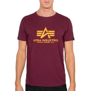 Alpha Industries Basic Short Sleeve T-shirt Burgundy 3XL Men Alpha Industries Basic Short Sleeve T-shirt Burgundy 3XL Men