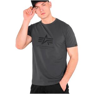 Alpha Industries Basic Short Sleeve T-shirt Greyblack / Black 2XL Men Alpha Industries Basic Short Sleeve T-shirt Greyblack / Black 2XL Men