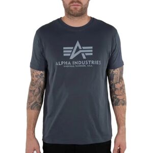 Alpha Industries Basic Reflective Print Short Sleeve T-shirt Grey Black / Refl 3XL Men Alpha Industries Basic Reflective Print Short Sleeve T-shirt Grey Black / Refl 3XL Men