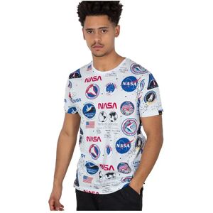 Alpha Industries Nasa Aop Short Sleeve T-shirt White M Men Alpha Industries Nasa Aop Short Sleeve T-shirt White M Men