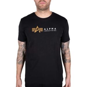 Alpha Industries Label Short Sleeve T-shirt Black 3XL Men Alpha Industries Label Short Sleeve T-shirt Black 3XL Men