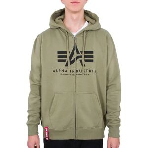 Alpha Industries Basic Full Zip Sweatshirt Olive 2XL Men Alpha Industries Basic Full Zip Sweatshirt Olive 2XL Men