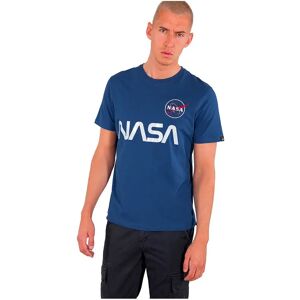 Alpha Industries Nasa Reflective Short Sleeve T-shirt Nasa Blue XS Men Alpha Industries Nasa Reflective Short Sleeve T-shirt Nasa Blue XS Men
