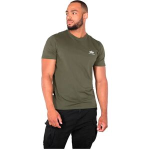 Alpha Industries Basic Small Logo Short Sleeve T-shirt Dark Olive 5XL Men Alpha Industries Basic Small Logo Short Sleeve T-shirt Dark Olive 5XL Men