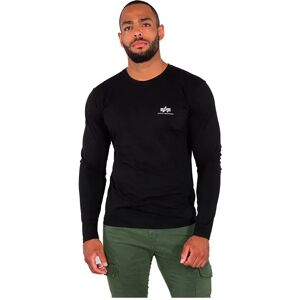 Alpha Industries Basic Small Logo Long Sleeve T-shirt Black 2XL Men Alpha Industries Basic Small Logo Long Sleeve T-shirt Black 2XL Men