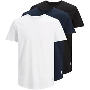 Jack & Jones Noa 3 Pack Short Sleeve T-shirt White / Pack 1 White / 1 Black / 1 Navy 2XL Men Jack & Jones Noa 3 Pack Short Sleeve T-shirt White / Pack 1 White / 1 Black / 1 Navy 2XL Men