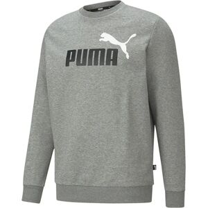 Puma Essental+2 Col Big Logo Sweatshirt Medium Gray Heather M Men Puma Essental+2 Col Big Logo Sweatshirt Medium Gray Heather M Men