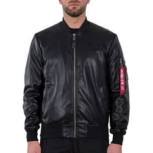 Alpha Industries Ma-1 Vf Vegan Leather Jacket Black M Men Alpha Industries Ma-1 Vf Vegan Leather Jacket Black M Men