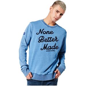 Superdry Vintage Script Style Indg Sweatshirt Indigo Bleach Wash XL Men Superdry Vintage Script Style Indg Sweatshirt Indigo Bleach Wash XL Men