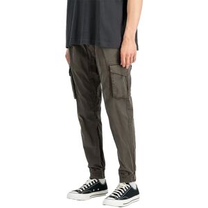Alpha Industries Cotton Twill Joggers Greyblack 2XL Men Alpha Industries Cotton Twill Joggers Greyblack 2XL Men
