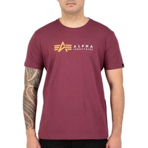 Alpha Industries Label Short Sleeve T-shirt Burgundy 3XL Men Alpha Industries Label Short Sleeve T-shirt Burgundy 3XL Men