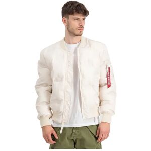 Alpha Industries Ma-1 Emb Logo Puffer Bomber Jacket Jet Stream White M Men Alpha Industries Ma-1 Emb Logo Puffer Bomber Jacket Jet Stream White M Men