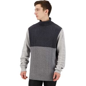 G-star Cable Color Block Loose High Neck Sweater Light Shadow Htr / Medium Grey Htr / Grey Htr S Men G-star Cable Color Block Loose High Neck Sweater Light Shadow Htr / Medium Grey Htr / Grey Htr S Men