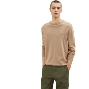 Tom Tailor Simple Knitted Sweater Hazel Brown Melange L Men Tom Tailor Simple Knitted Sweater Hazel Brown Melange L Men