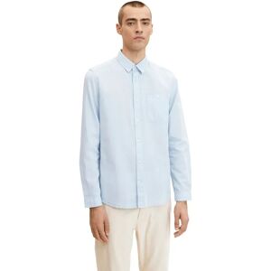 Tom Tailor 1032342 Long Sleeve Shirt Light Blue White Structure S Men Tom Tailor 1032342 Long Sleeve Shirt Light Blue White Structure S Men