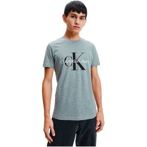 Calvin Klein Jeans Core Monogram Slim Short Sleeve T-shirt Mid Grey Heather XL Men Calvin Klein Jeans Core Monogram Slim Short Sleeve T-shirt Mid Grey Heather XL Men