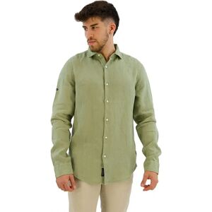 Superdry Studios Casual Linen Long Sleeve Shirt Greenstone 2XL Men Superdry Studios Casual Linen Long Sleeve Shirt Greenstone 2XL Men