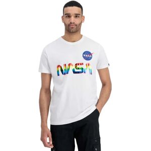 Alpha Industries Nasa Refl. Metal Short Sleeve T-shirt White / Metal Red M Men Alpha Industries Nasa Refl. Metal Short Sleeve T-shirt White / Metal Red M Men