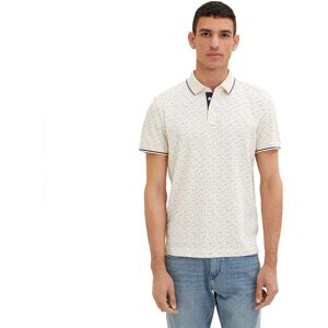 Tom Tailor Allover Printed 1035521 Short Sleeve Polo Off White Multicolor Design S Men Tom Tailor Allover Printed 1035521 Short Sleeve Polo Off White Multicolor Design S Men