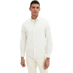Tom Tailor Printed 1034883 Long Sleeve Shirt Off White Multicolor Design L Men Tom Tailor Printed 1034883 Long Sleeve Shirt Off White Multicolor Design L Men