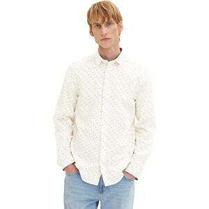 Tom Tailor Printed 1037062 Long Sleeve Shirt Off White Multicolor Design S Men Tom Tailor Printed 1037062 Long Sleeve Shirt Off White Multicolor Design S Men