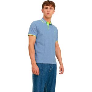 Jack & Jones Epaulos Short Sleeve Polo Bright Cobalt / Detail Neon XS Men Jack & Jones Epaulos Short Sleeve Polo Bright Cobalt / Detail Neon XS Men